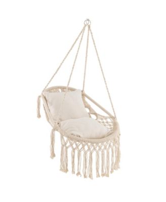 Hanging Hammock Chair with 2 Cushions and Metal Chain