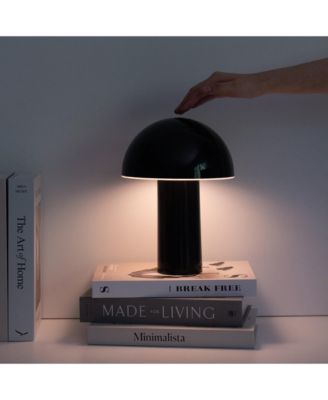 Celia Portable LED Table Lamp with Dome Mushroom Shade