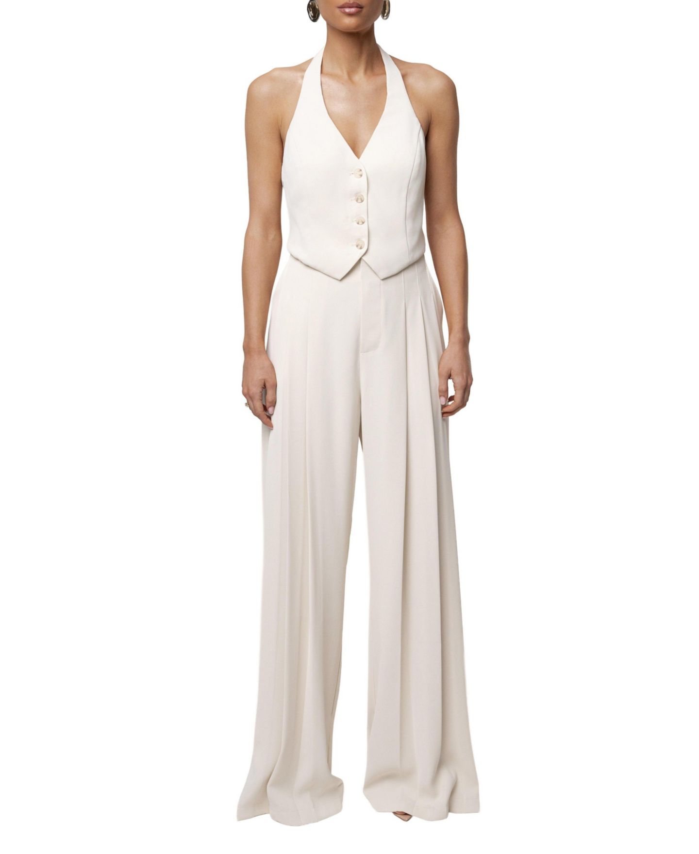 Женский жилет JLUXLABEL Signature Elegance, цвет: Слоновая кость — фото 7