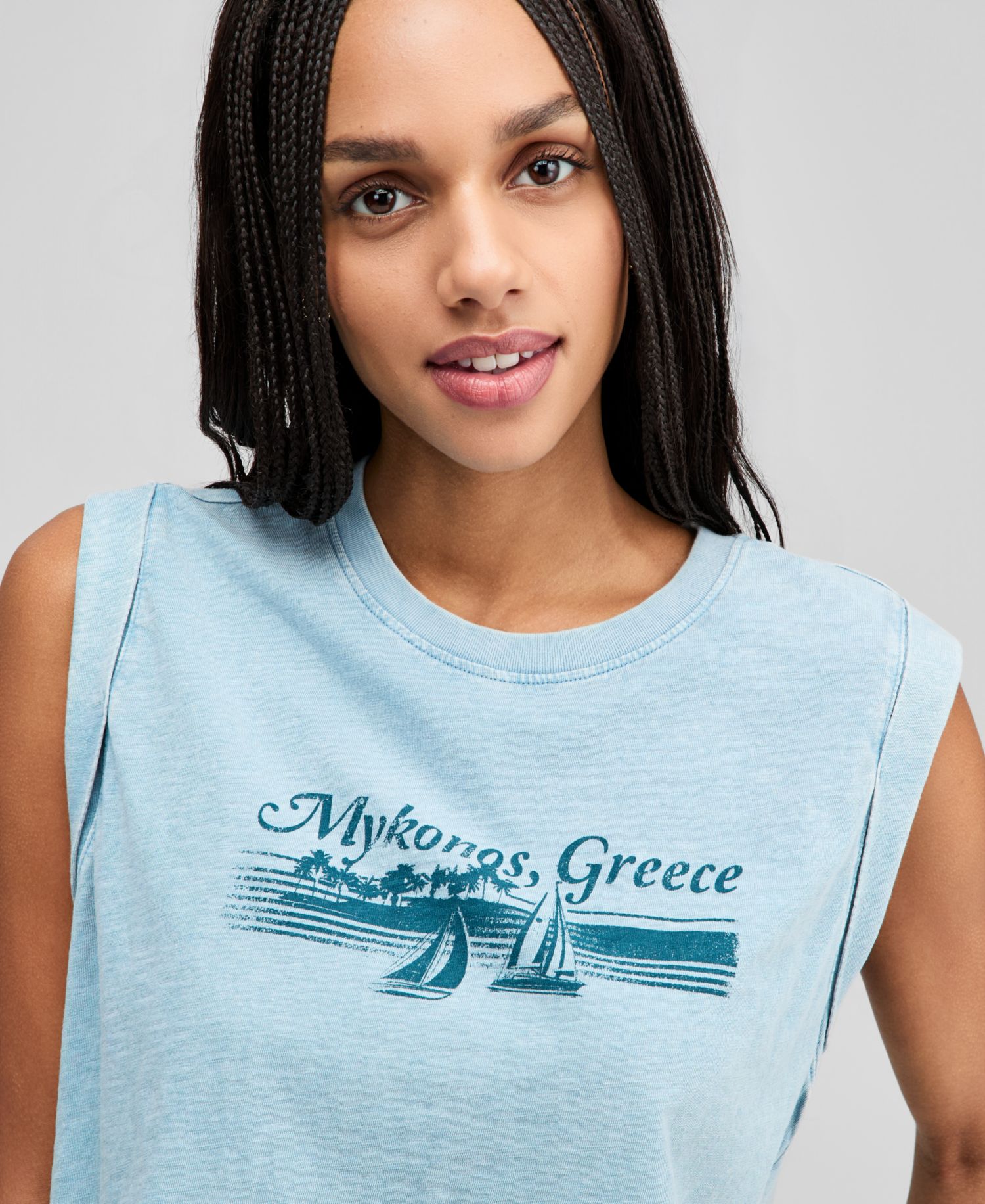 Women's Graphic-Print Muscle Tank Top