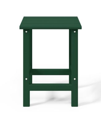 Outdoor Patio HDPE Adirondack Chair With Cup Holder and Table Set