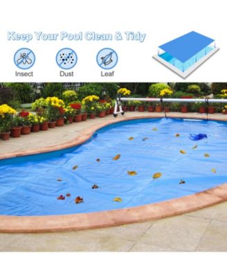 12 x 24 Feet Rectangle Swimming Pool Cover 12-MIL Heat Retaining Pool Solar Blanket with Carrying Bag