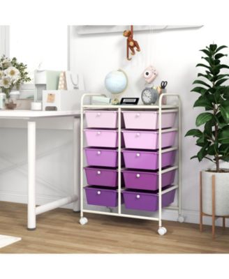 10-Drawer Rolling Storage Cart