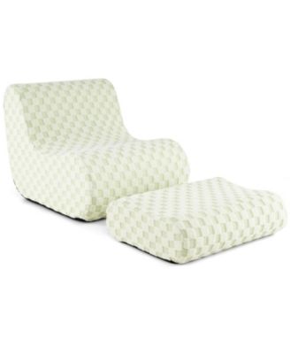 Bean Bag Chair with Ottoman and High Elasticity Sponge