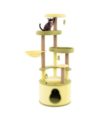 Cat Tree Large Avocado Multi-Level with Private Condo