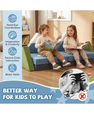 12 Pieces Snow Mountain Theme Toddler Foam Building Fort