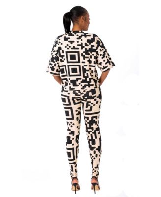Women's QR Print Oversized T-shirt