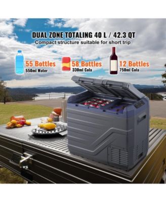 40 Liter Portable Car Refrigerator Dual Zone 12V for Outdoor and RV