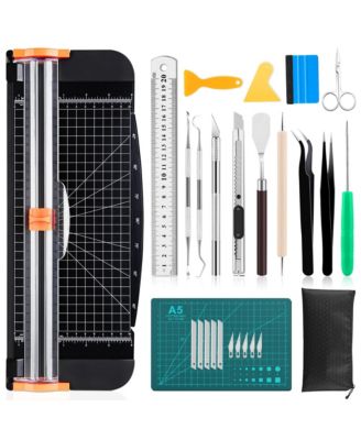 27pcs Craft Weeding Tools Vinyl Kit Utility Set Paper Trimmer Scrapbooking Silhouettes Cameos DIY Art Crafting Splicing Cardstock