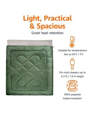 40degree(s)F Cold Weather Two-Person Camping Sleeping Bag Camping Outdoor Recreation Gear