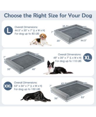 Orthopedic Dog Bed L 44.5x35 in Foam Sofa Removable Cover