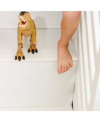 Solid Wood Twin over Twin Low Bunk Bed for Kids with Staircase