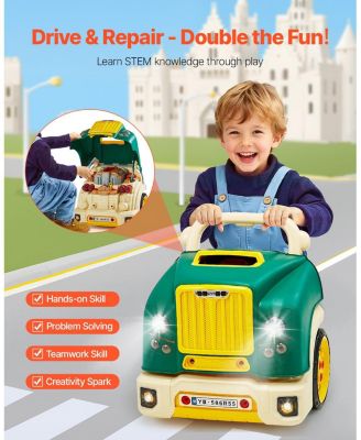 60 Piece Kids Engine Toy with Lights and Sounds, Ages 3+