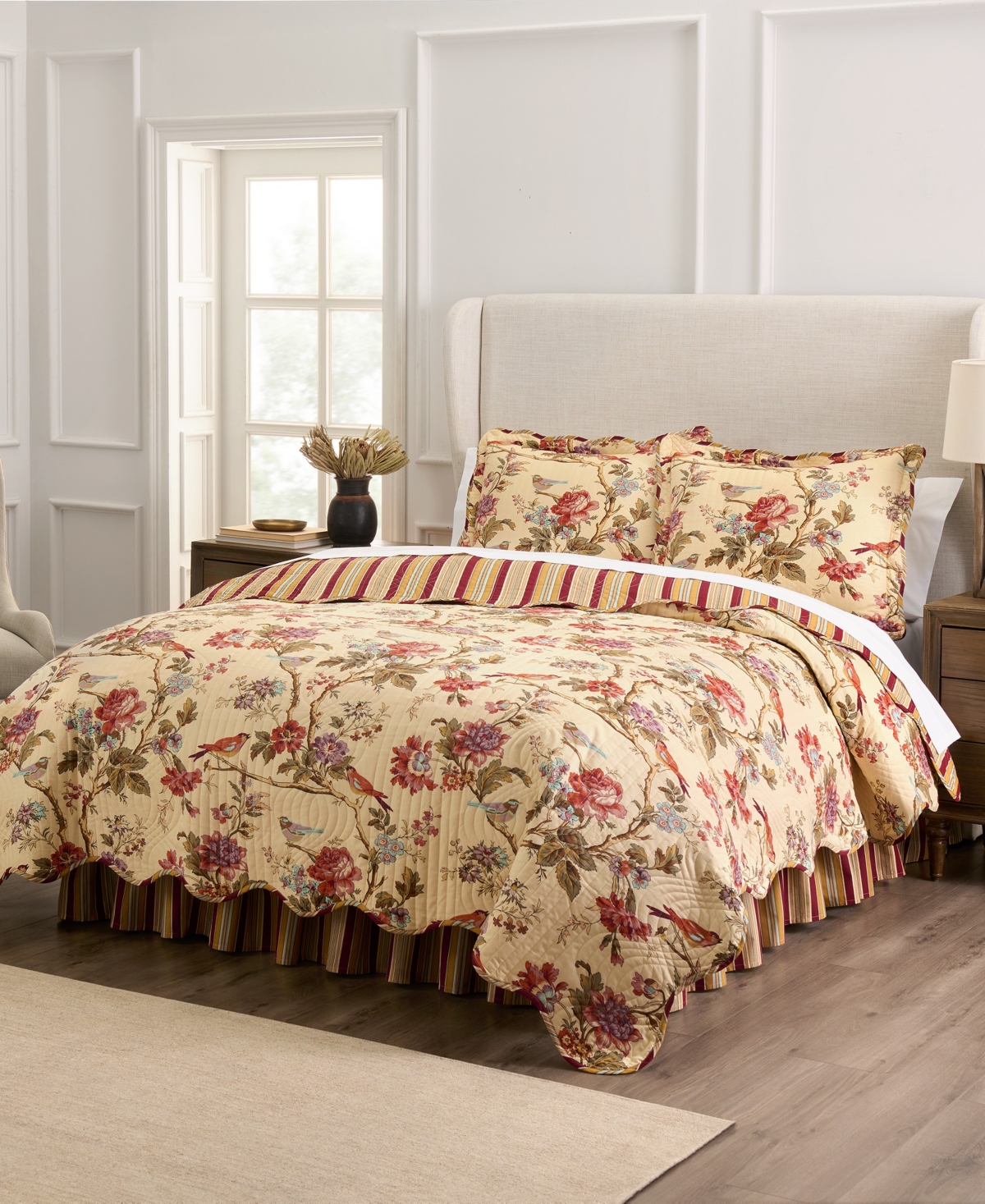 Waverly Charleston Chirp Cotton 4-Pc. Quilt Set