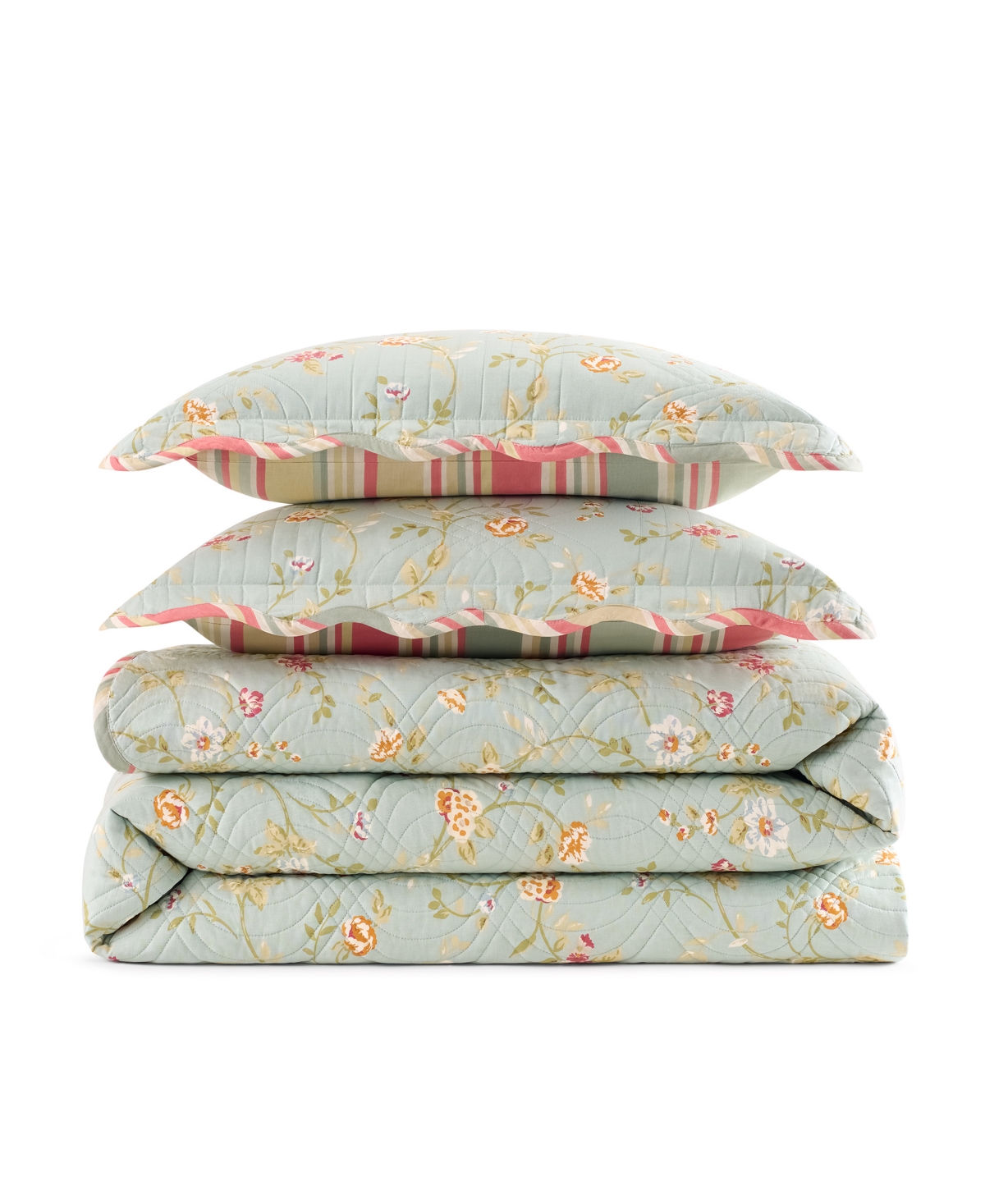 Waverly Garden Glitz Cotton 3-Pc. Quilt Set