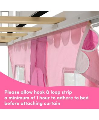 Low Bunk With Easy Slide  Farmhouse Curtain