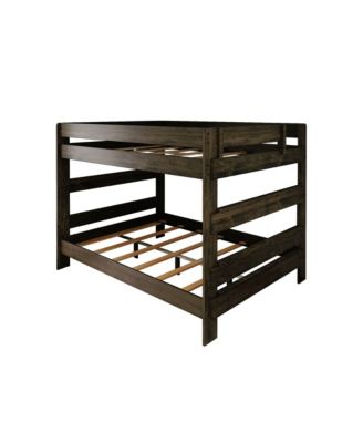 Farmhouse Queen Over Queen Bunk Bed for Kids Solid Wood
