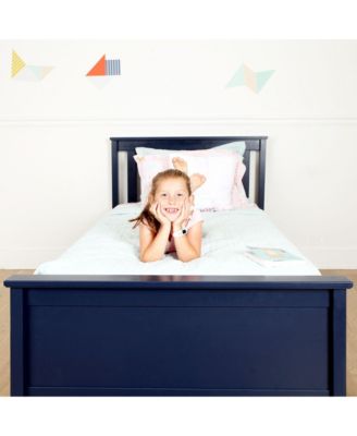 Twin Bed Frame with Storage Drawer, Solid Wood Platform Bed for Kids