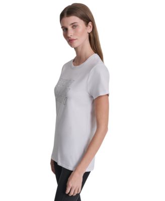 Women's Triple Rhinestone Foil Logo T-Shirt