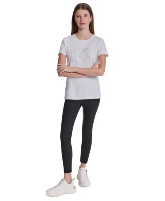 Women's Triple Rhinestone Foil Logo T-Shirt