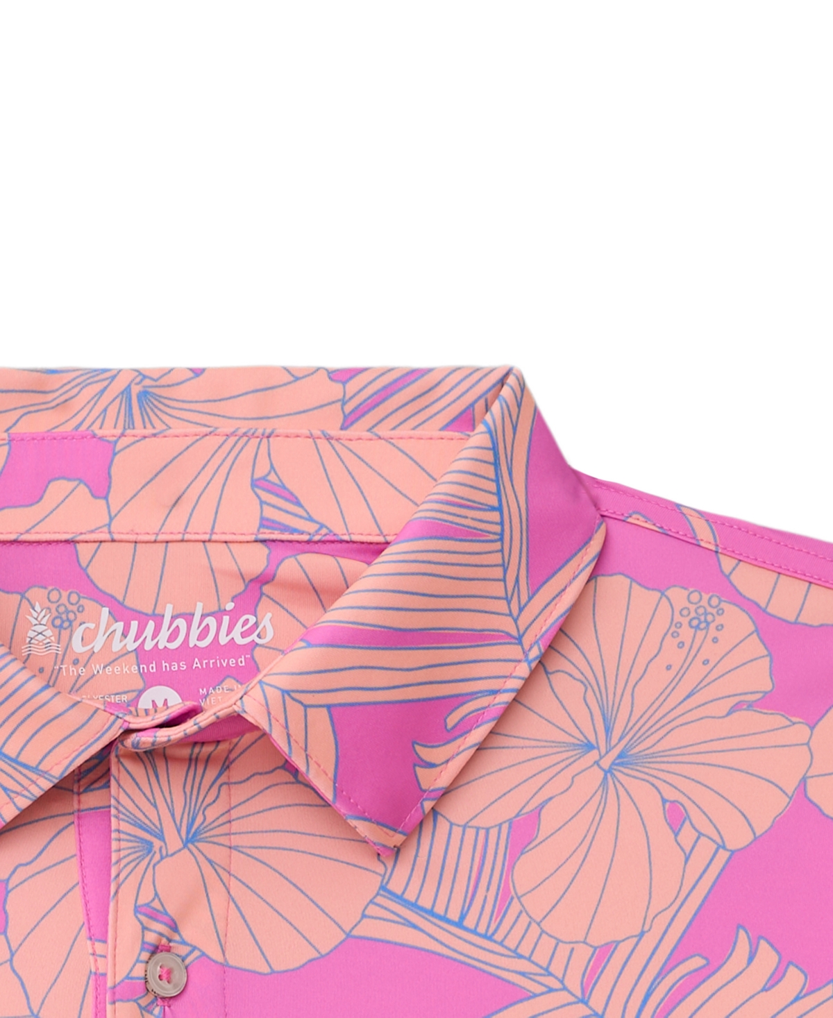 Chubbies Men's The Flamingo Floral Short-Sleeve Polo Shirt