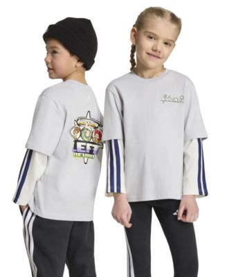 adidas Boys 2T-10 Pixar Toy Story Long-Sleeve T-Shirt - Light Solid GrayOff White 30$