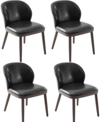 Dining Chairs Set of Modern Upholstered Kitchen Chairs with Ergonomic Back Support 265lbs Capacity Dining Room Chairs