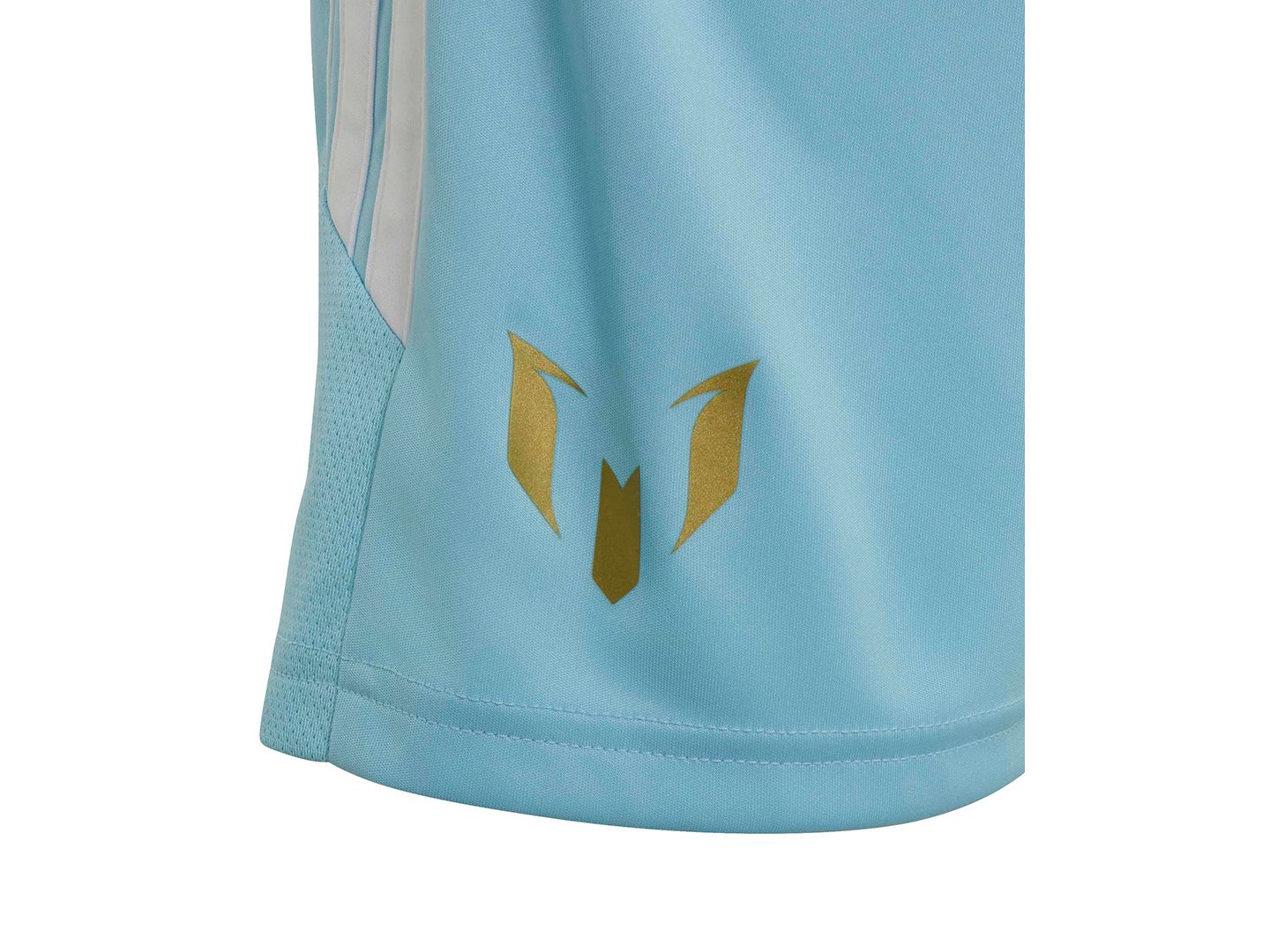 Шорты adidas Tiro League Messi Soccer Shorts для мальчиков, цвет: Ледяной синий — фото 4