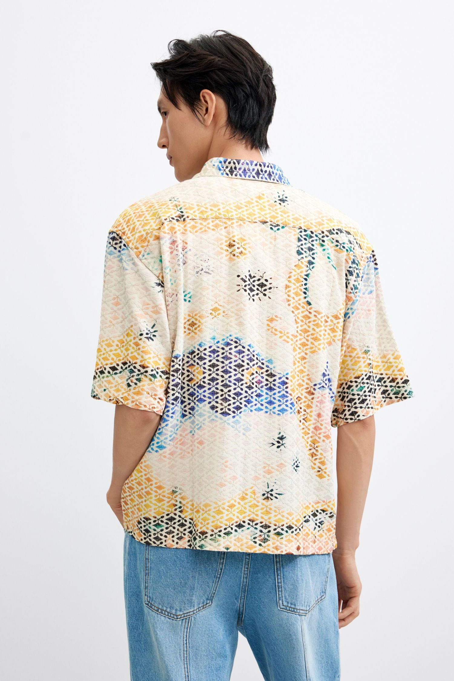 Men's Embroidered printed shirt