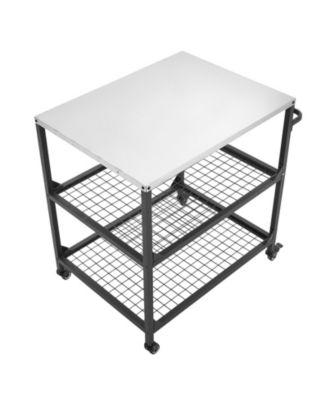 Stainless Steel Outdoor Grill Cart  with Mesh Shelves