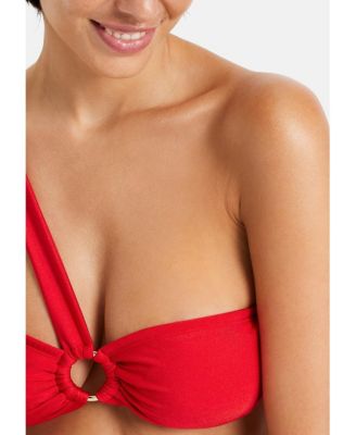 Women's O-Ring Bandeau Bikini Swimsuit Top Bra Sizing