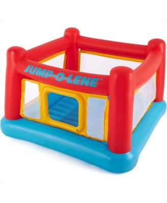 Inflatable Jump-O-Lene Trampoline Bounce House with Crawl-Thru Door & Net