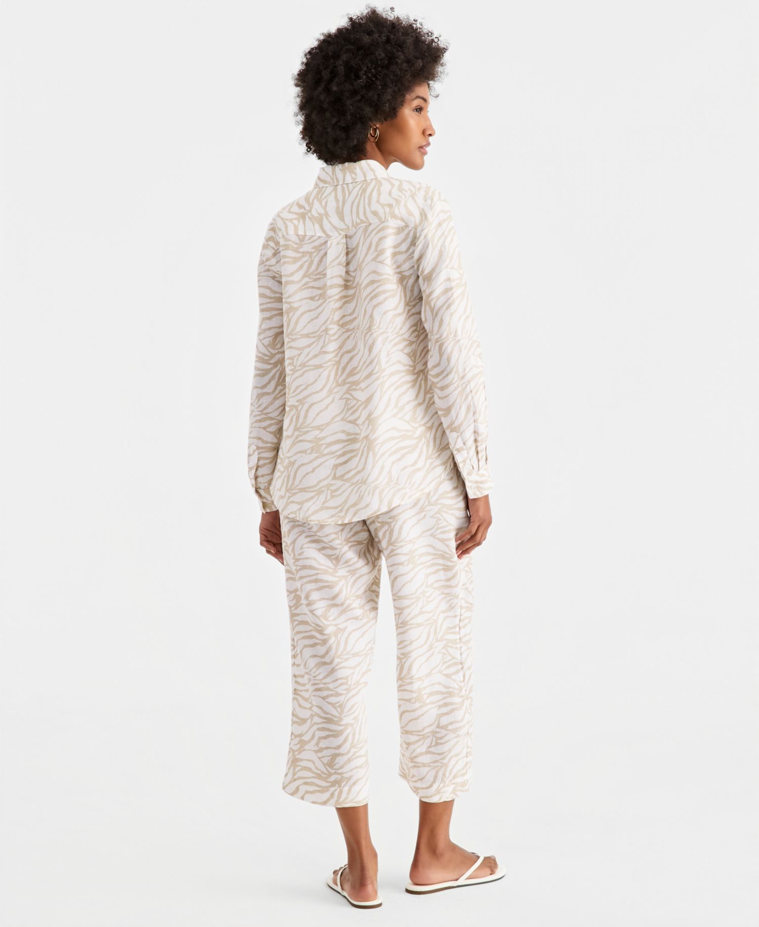 Women's 100% Linen Drawstring Pants