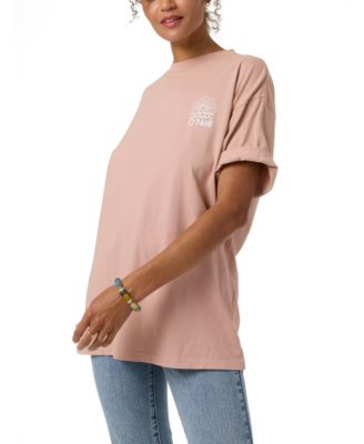 Juniors' Horizon Graphic Oversized T-Shirt