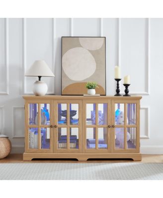 LED Curio Display Cabinet with Glass Doors