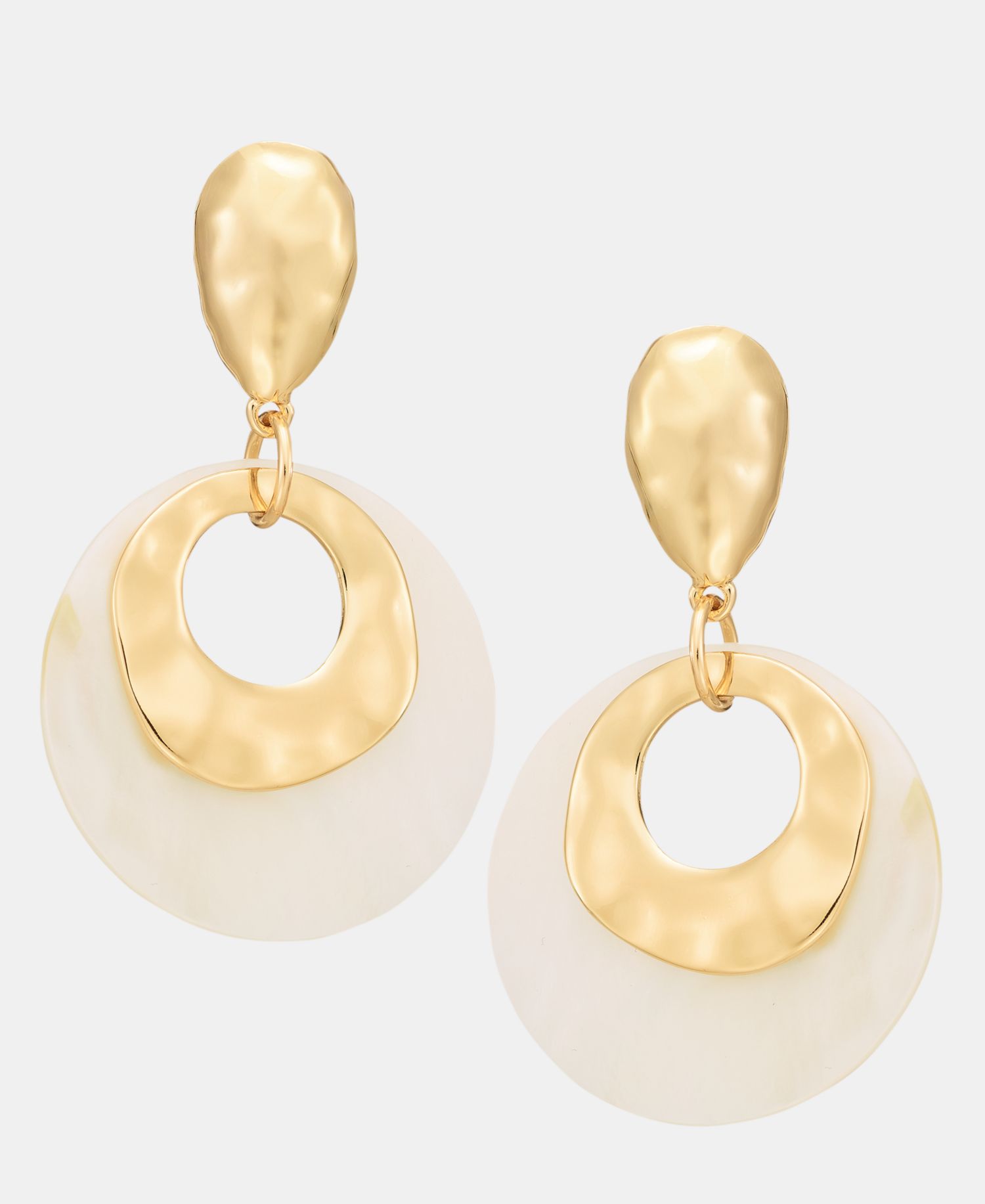 Double Circle Drop Earrings