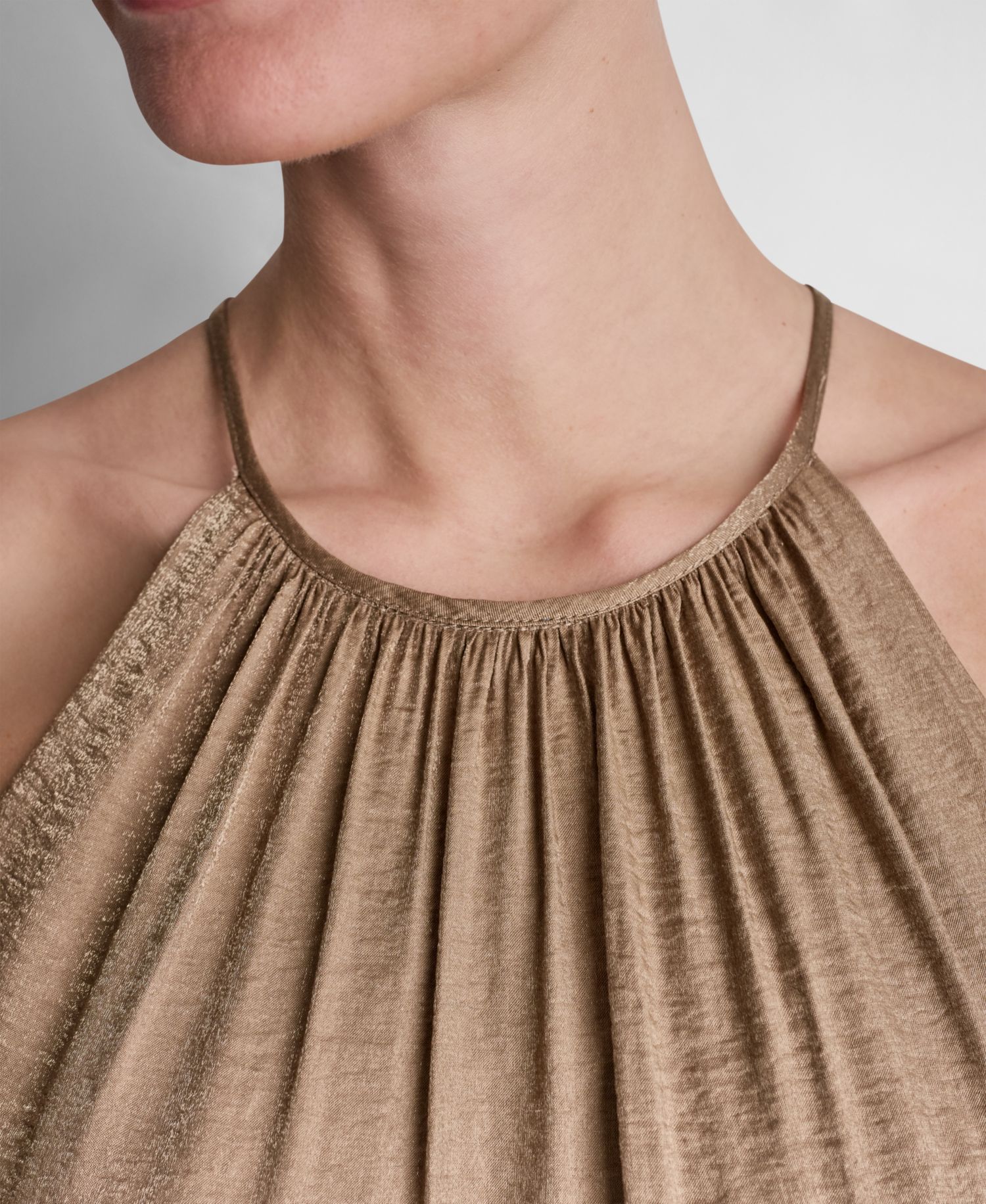 Women's Sleeveless Halter Midi Dress