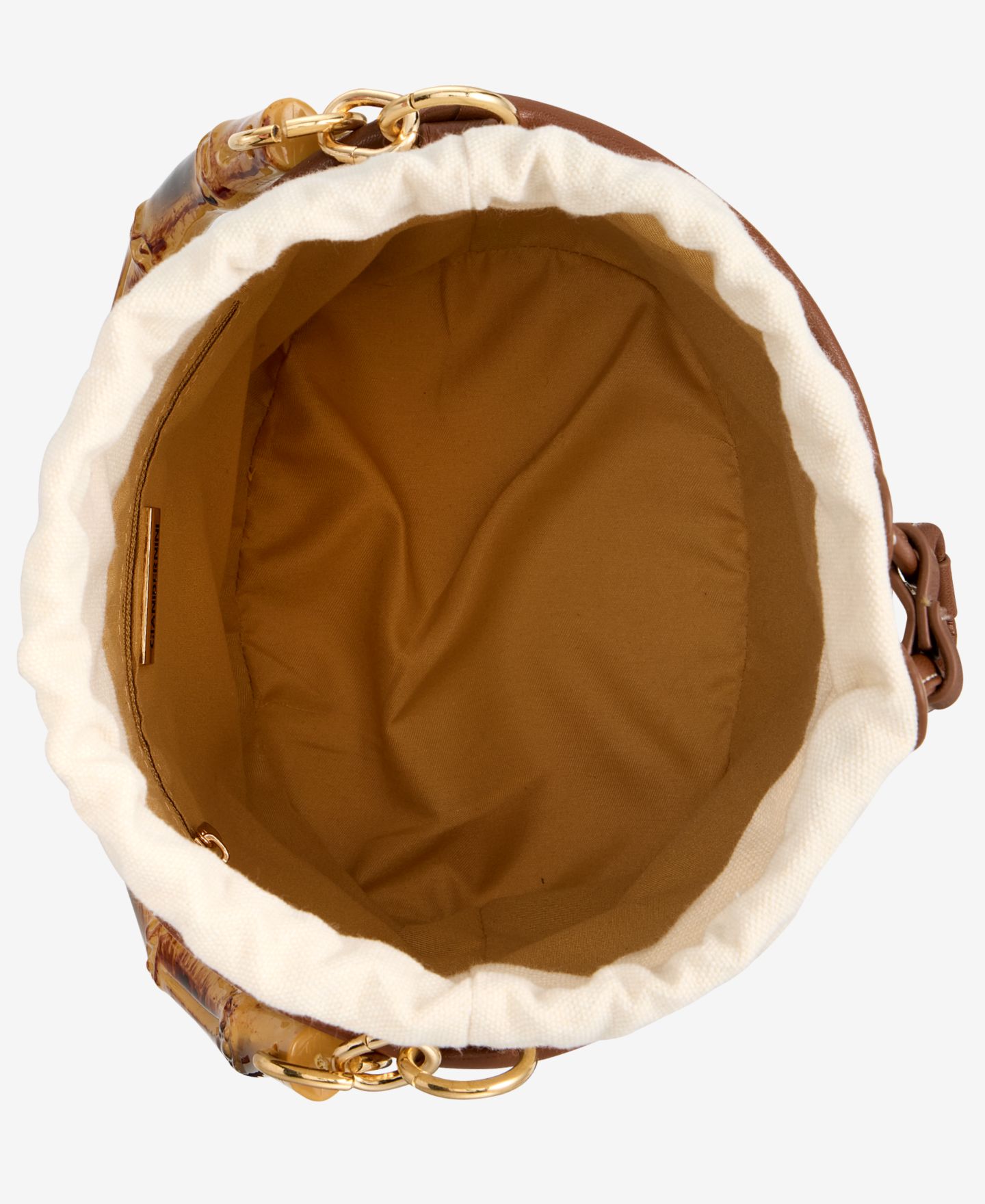 Женская сумка Giani Bernini Linen Bamboo Handle Bucket, цвет: Натуральный — фото 5