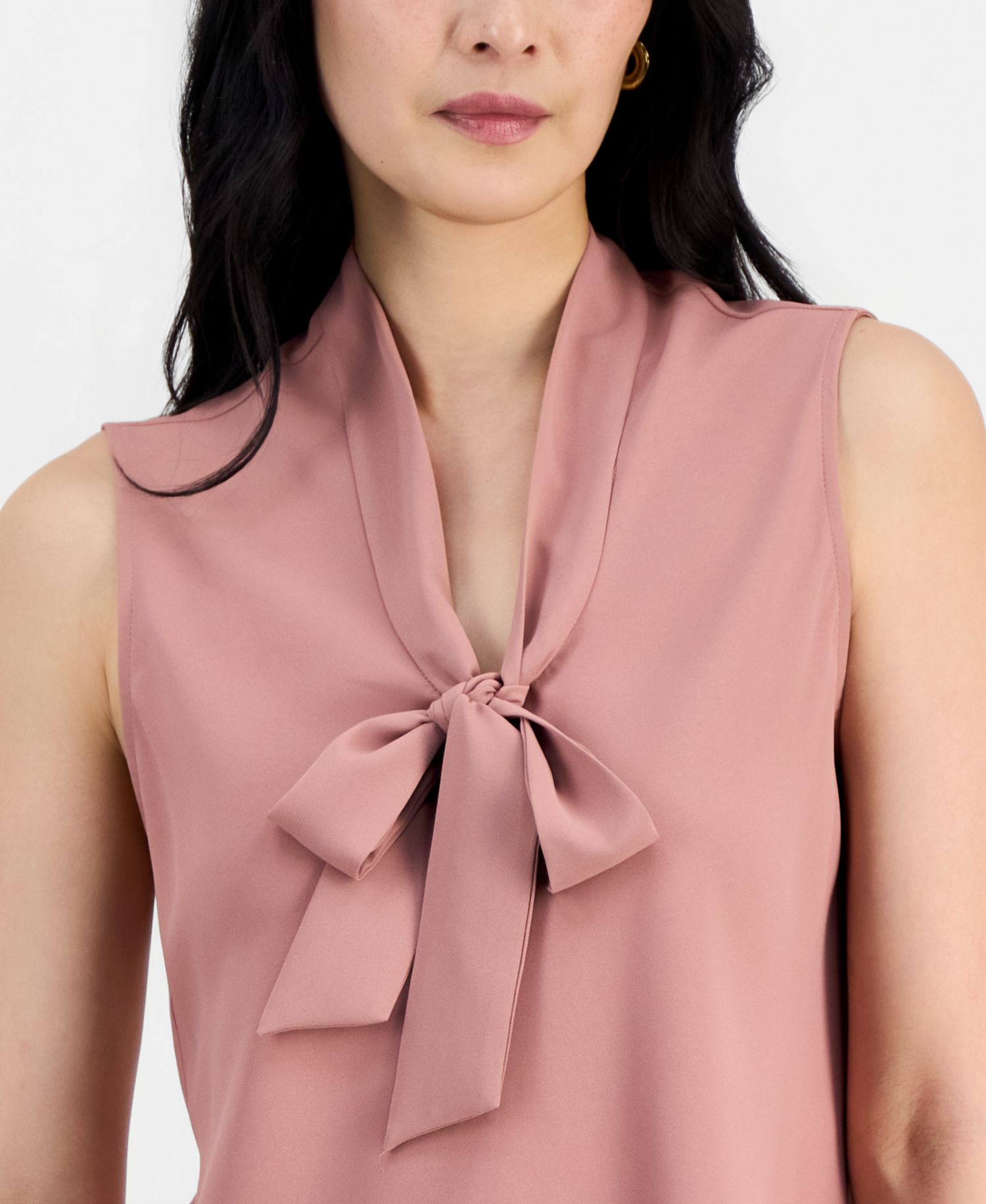Women's Sleeveless Tie-Neck Top