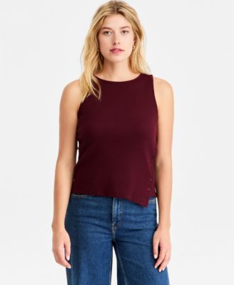 Women's Boatneck Side Button Tank