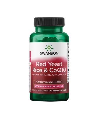 Traditional Red Yeast Rice and CoQ10 with Milk Thistle and Alpha Lipoic Acid 60 Veg Capsules