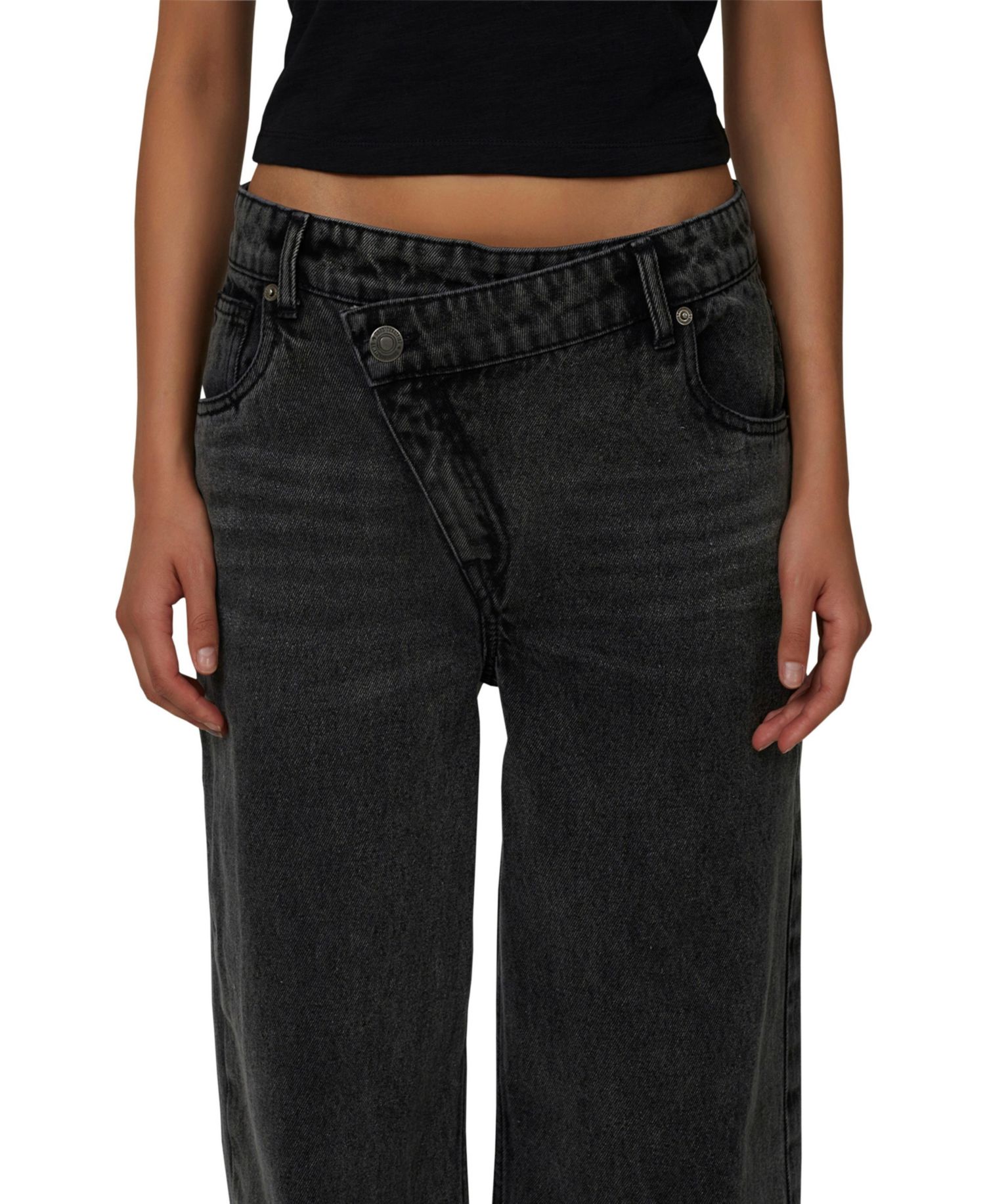 Women's Baggy Vintage Wash Denim Jeans