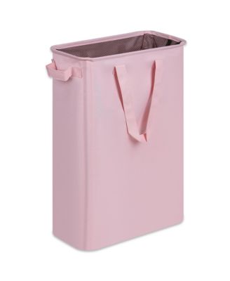 Slim Laundry Hamper Collapsible Dirty Clothes Bin With Handles