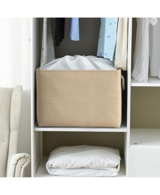 3pack Storage Bins Canvas Basket Organizer with Handles Gift Basket