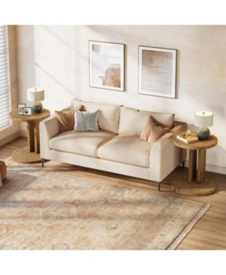 Farmhouse End Table for Living Room, Bedroom, Easy Assembly