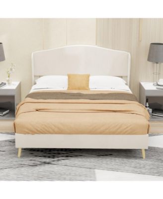 Velvet upholstered bed - enhances the master bedroom with a luxurious and peaceful focus