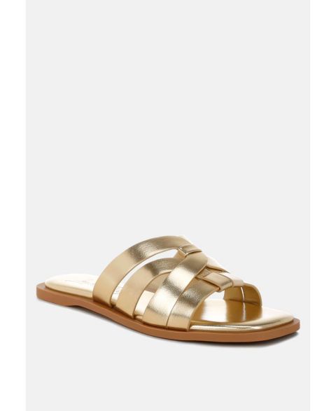Женские балетки London Rag Hebal Metallic Faux Leather Slip Ons, цвет: Золотой искусственная кожа