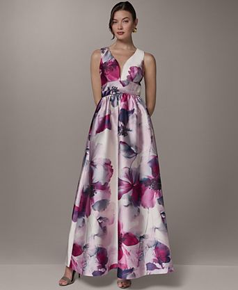 maxi formal dress for women Stacees 2026 Strapless Floral Jacquard A-Line Prom with Pockets Perfect for prom Formal Dresses for Women -