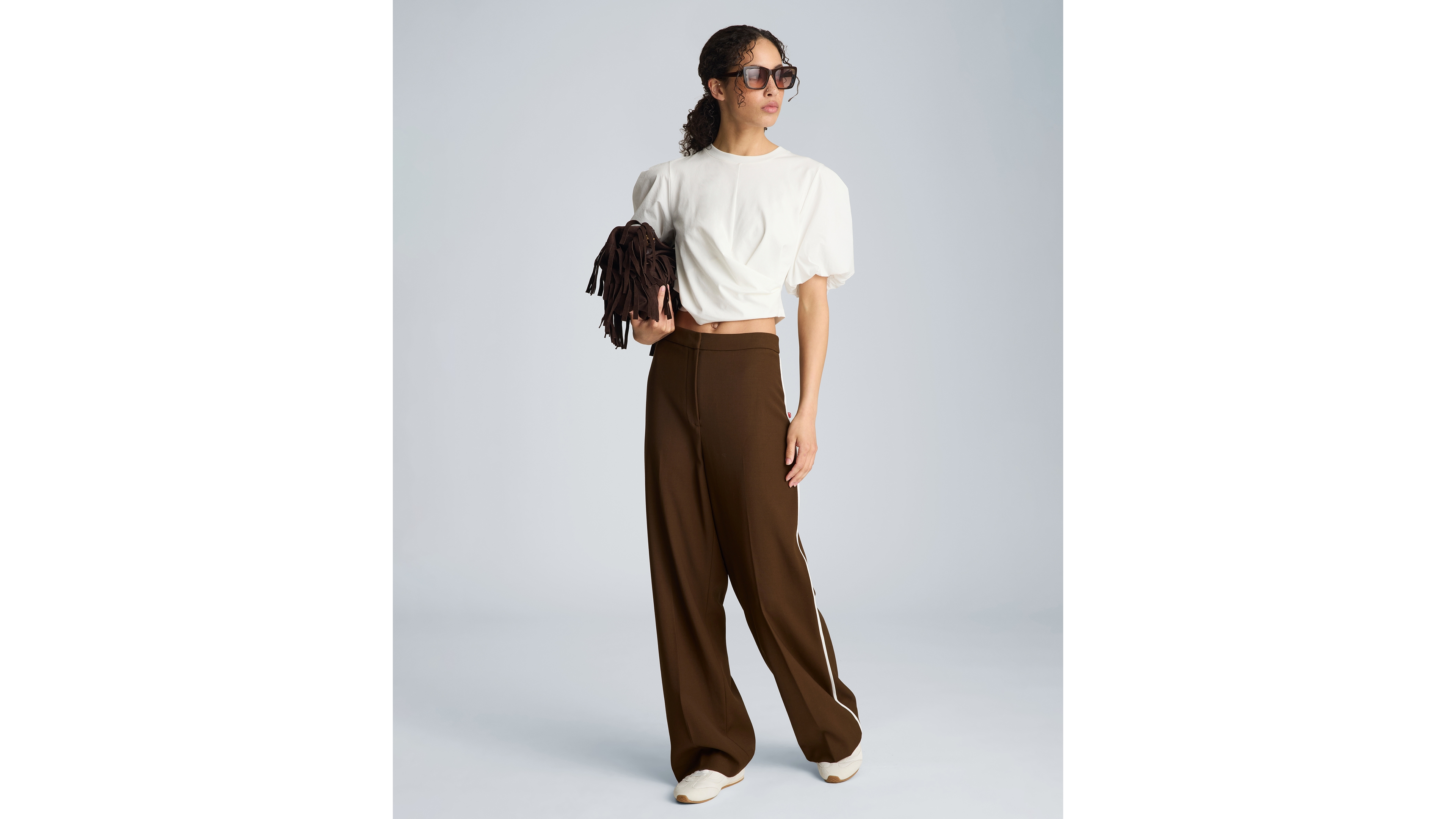 Kenneth Cole Women's High-Rise Side Piping Pants
