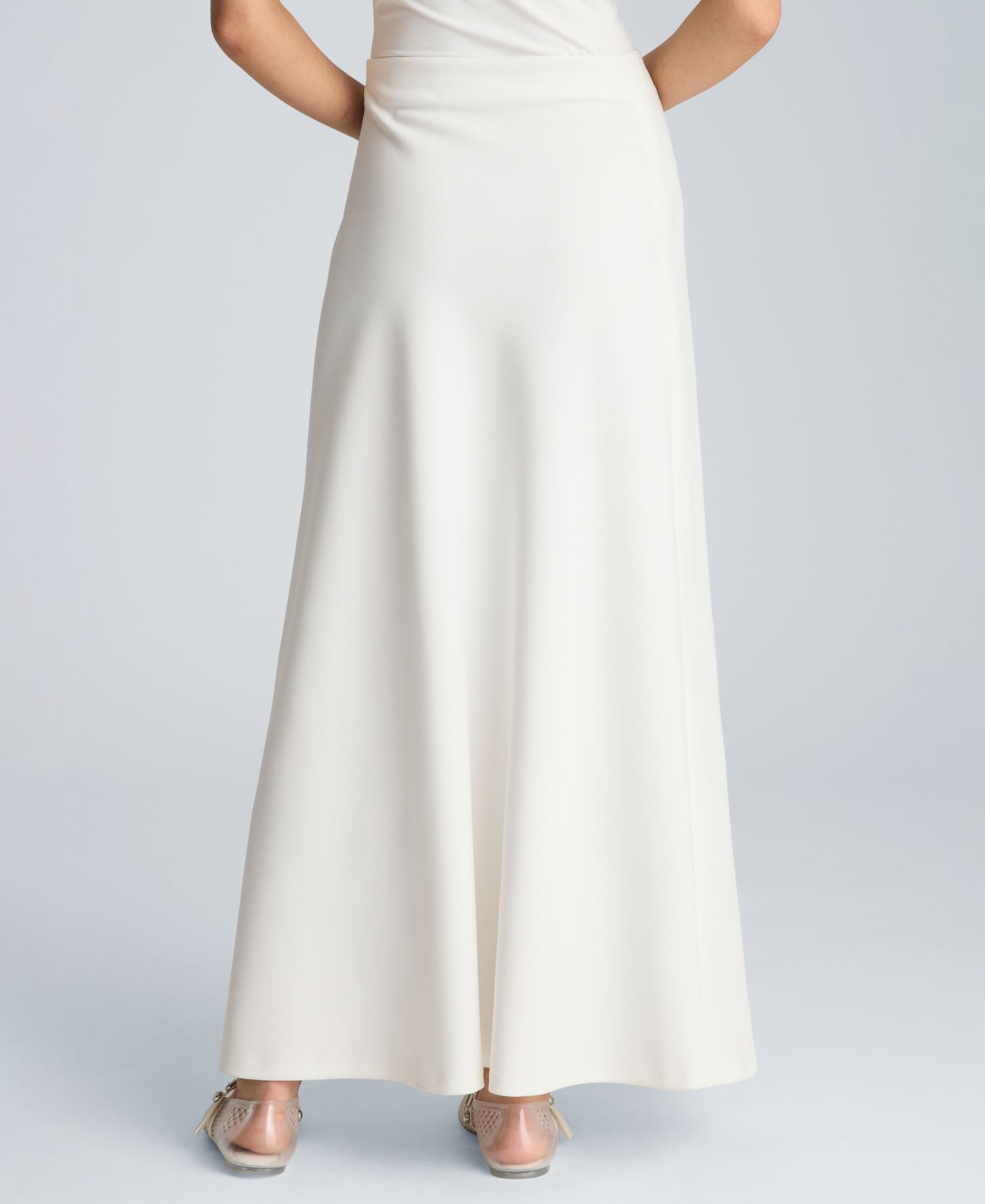 Women's Pull-On Bias Flared Maxi Skirt